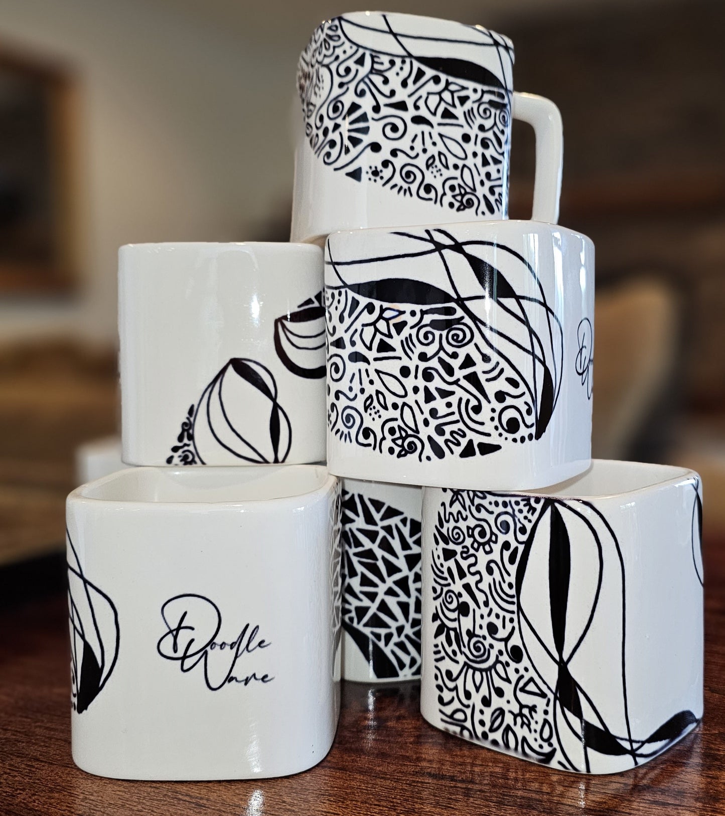 Doodle Design Mug Puzzle - Starry Night