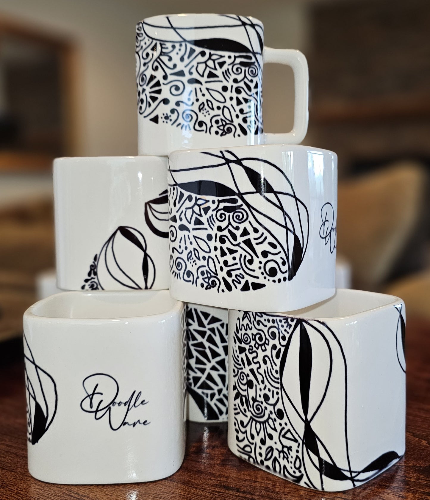 Doodle Design Mug Puzzle - Starry Night