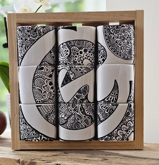 Doodle Design Mug Puzzle - Mother & Child