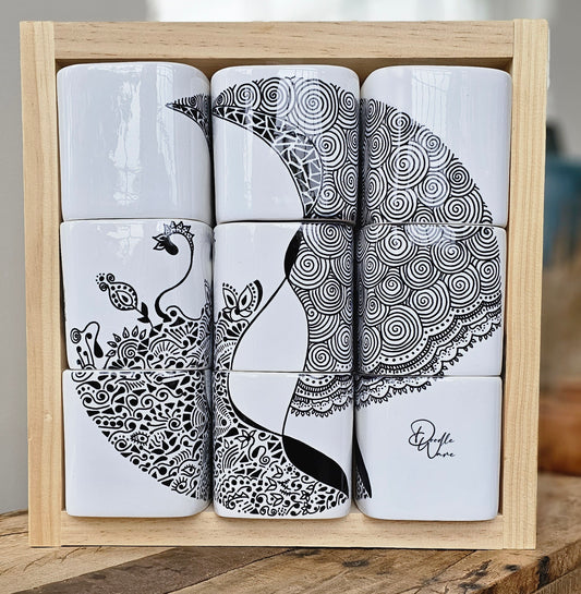 Doodle Design Mug Puzzle - Leather & Lace