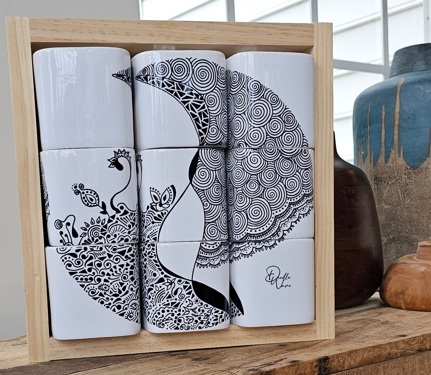 Doodle Design Mug Puzzle - Leather & Lace