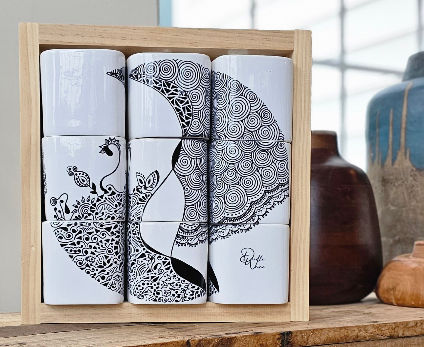 Doodle Design Mug Puzzle - Leather & Lace