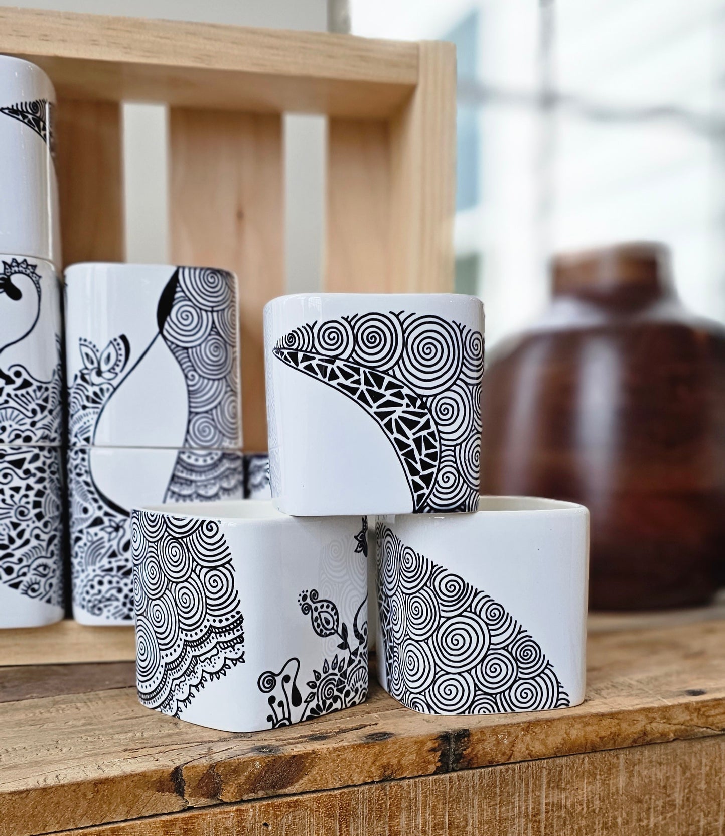 Doodle Design Mug Puzzle - Leather & Lace