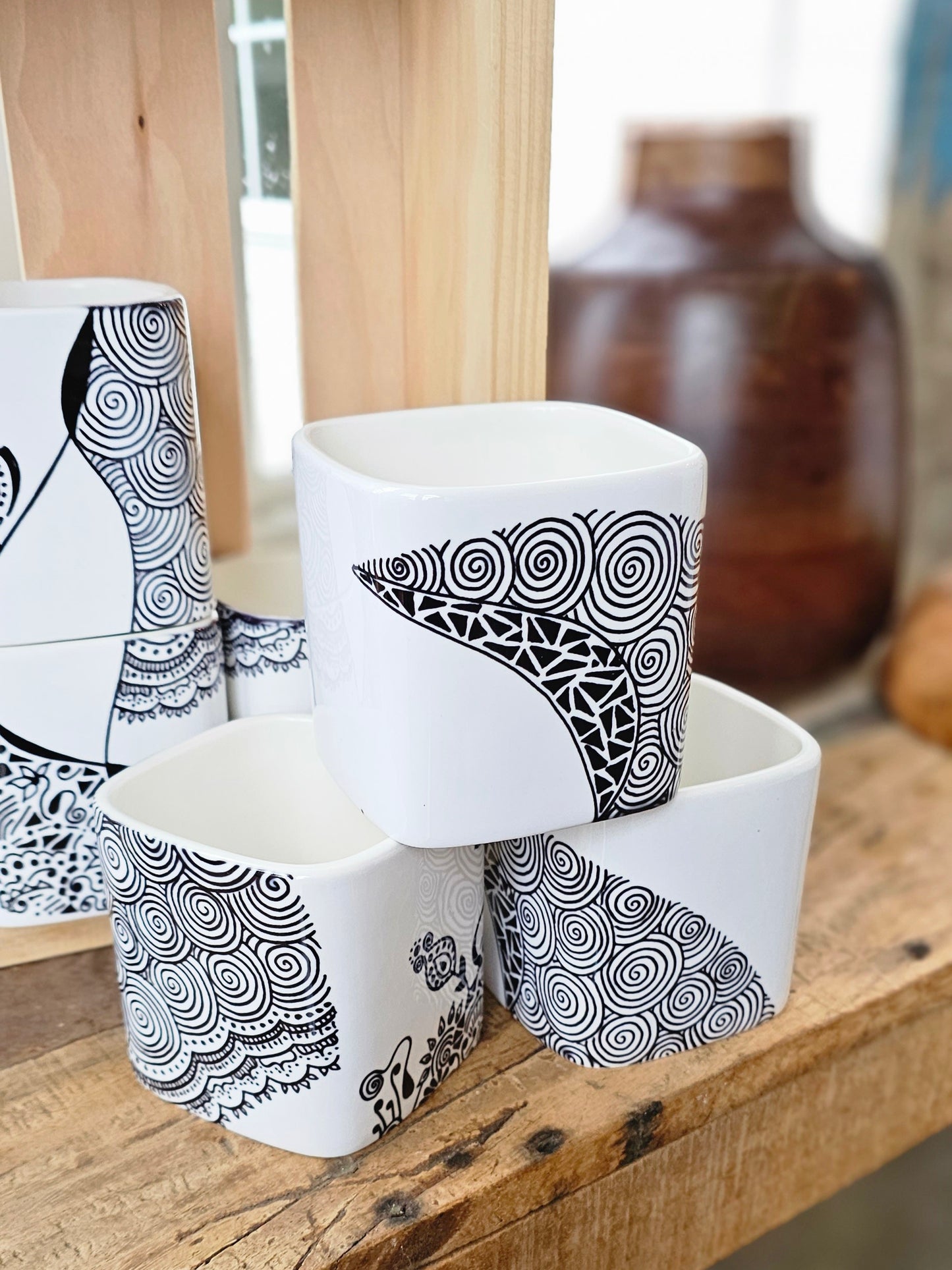 Doodle Design Mug Puzzle - Leather & Lace