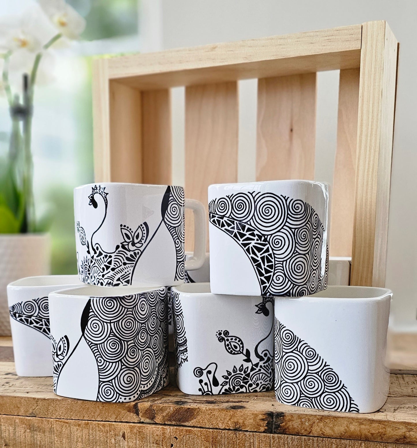Doodle Design Mug Puzzle - Leather & Lace
