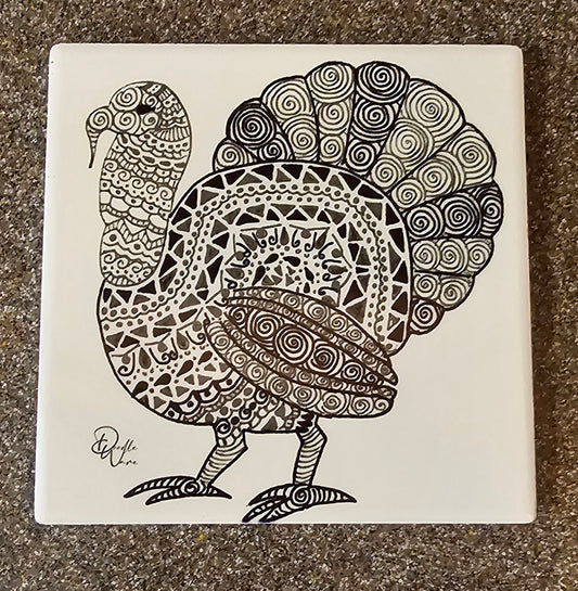 Doodle Design Coaster - Turkey Day