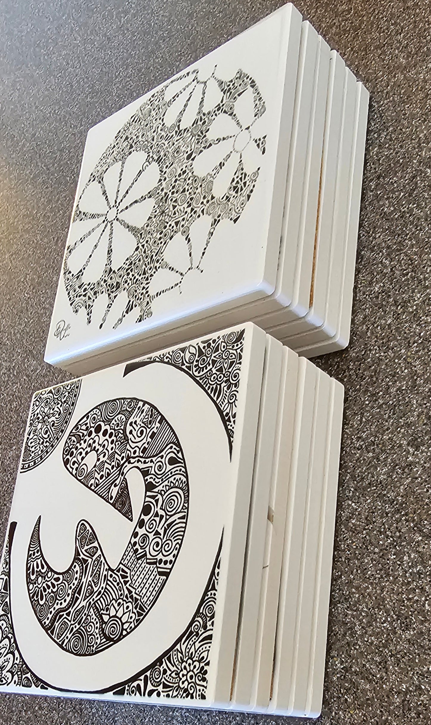 Doodle Design Coaster - Flower Power