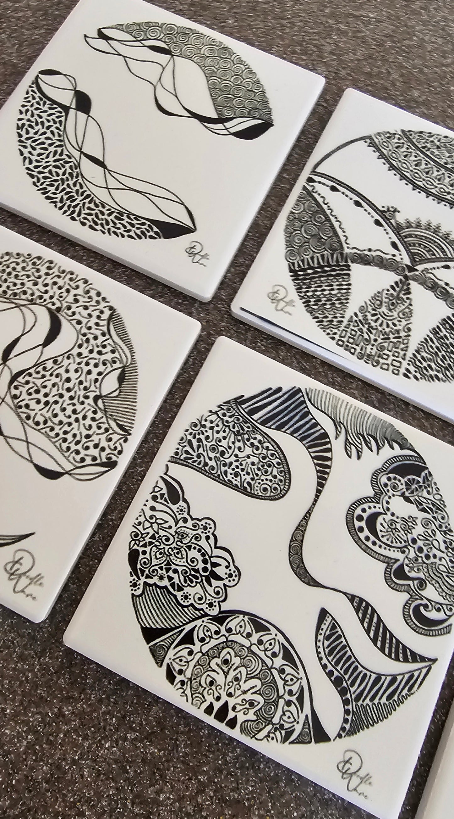 Doodle Design Coaster - Set of 6 #1