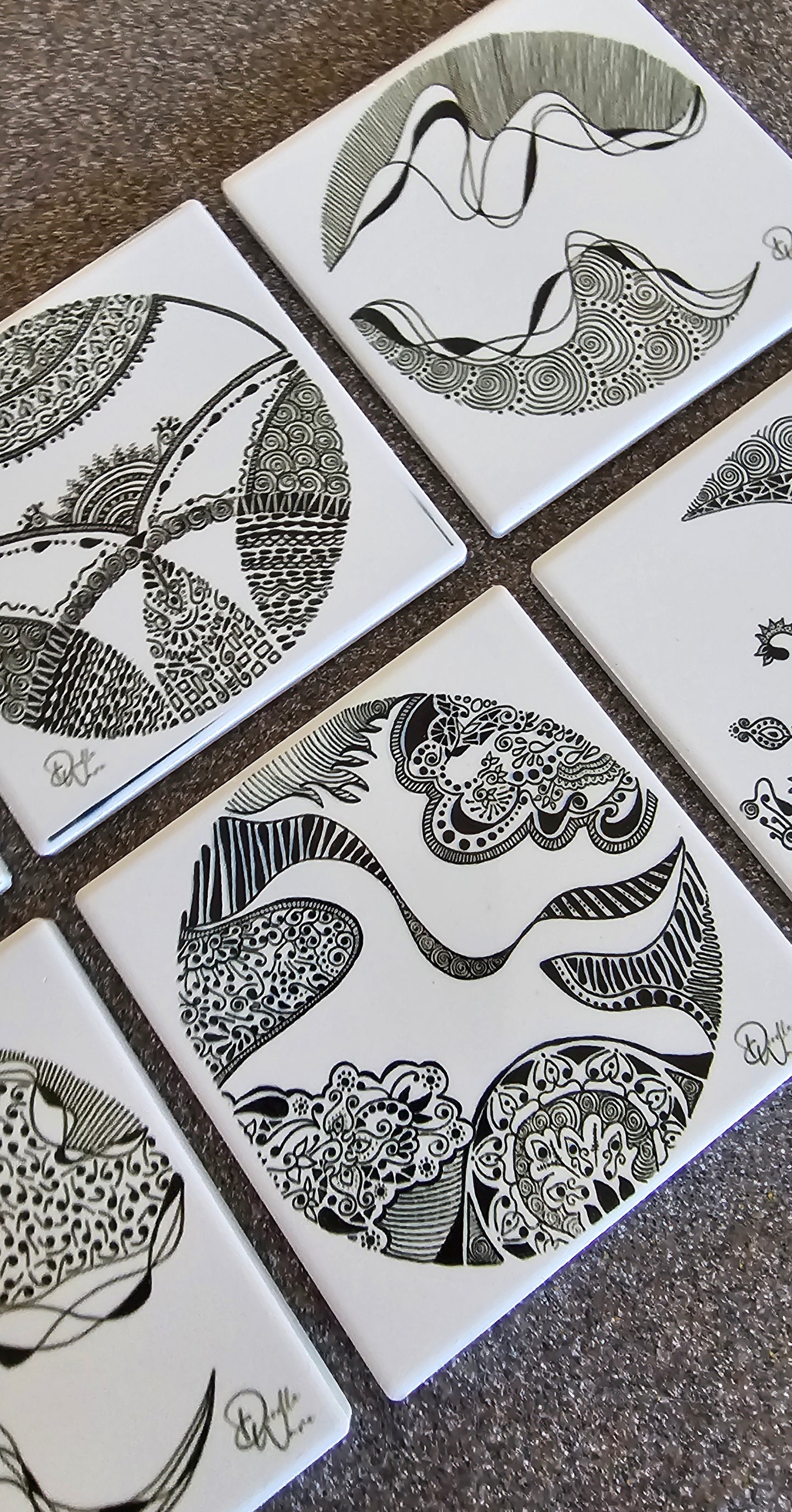 Doodle Design Coaster - Set of 6 #1