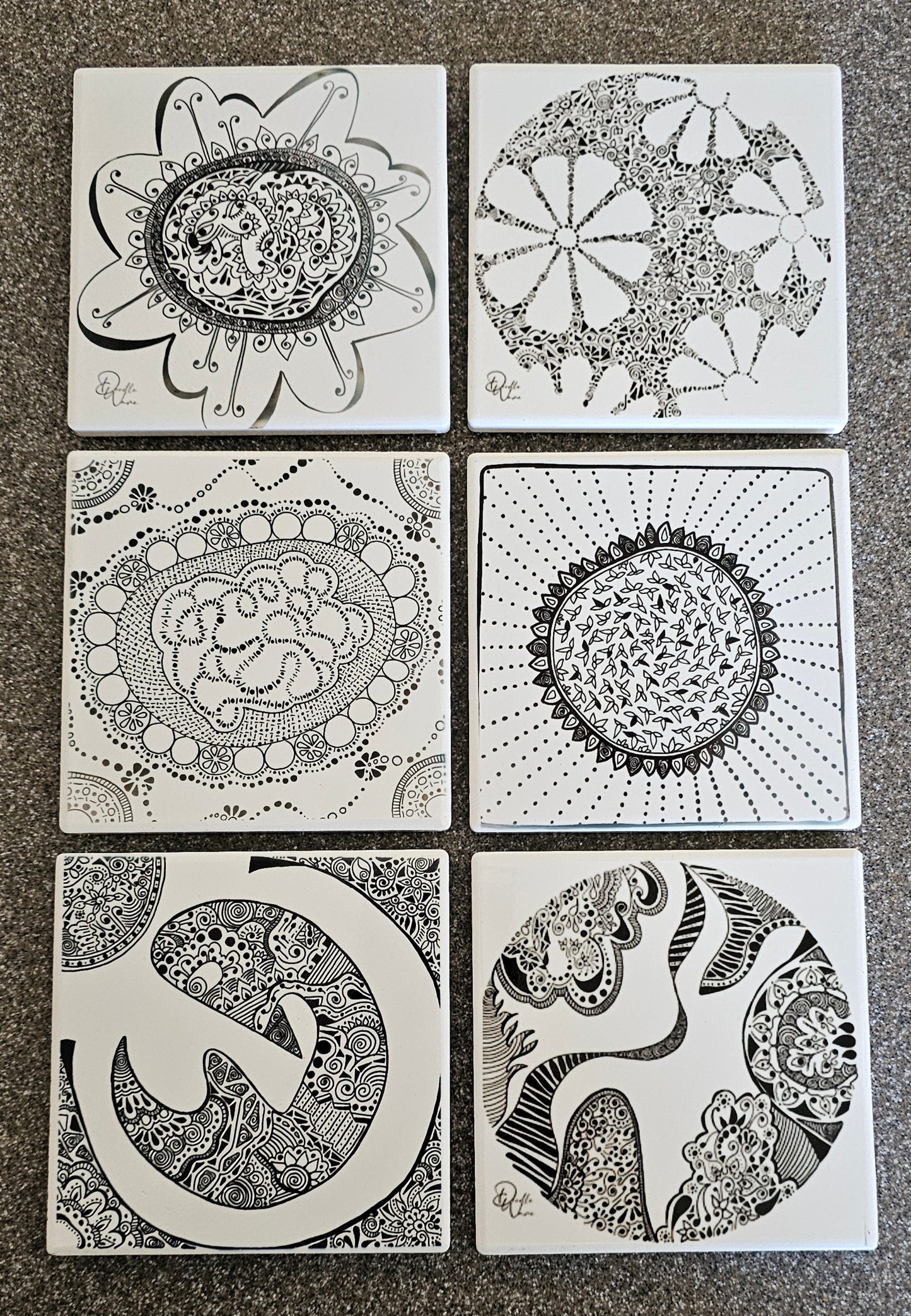 Doodle Design Coaster - Set of 6 #2