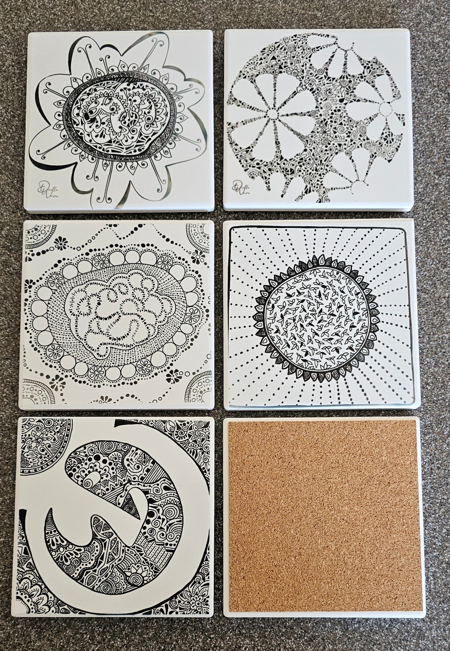 Doodle Design Coaster - Set of 6 #2