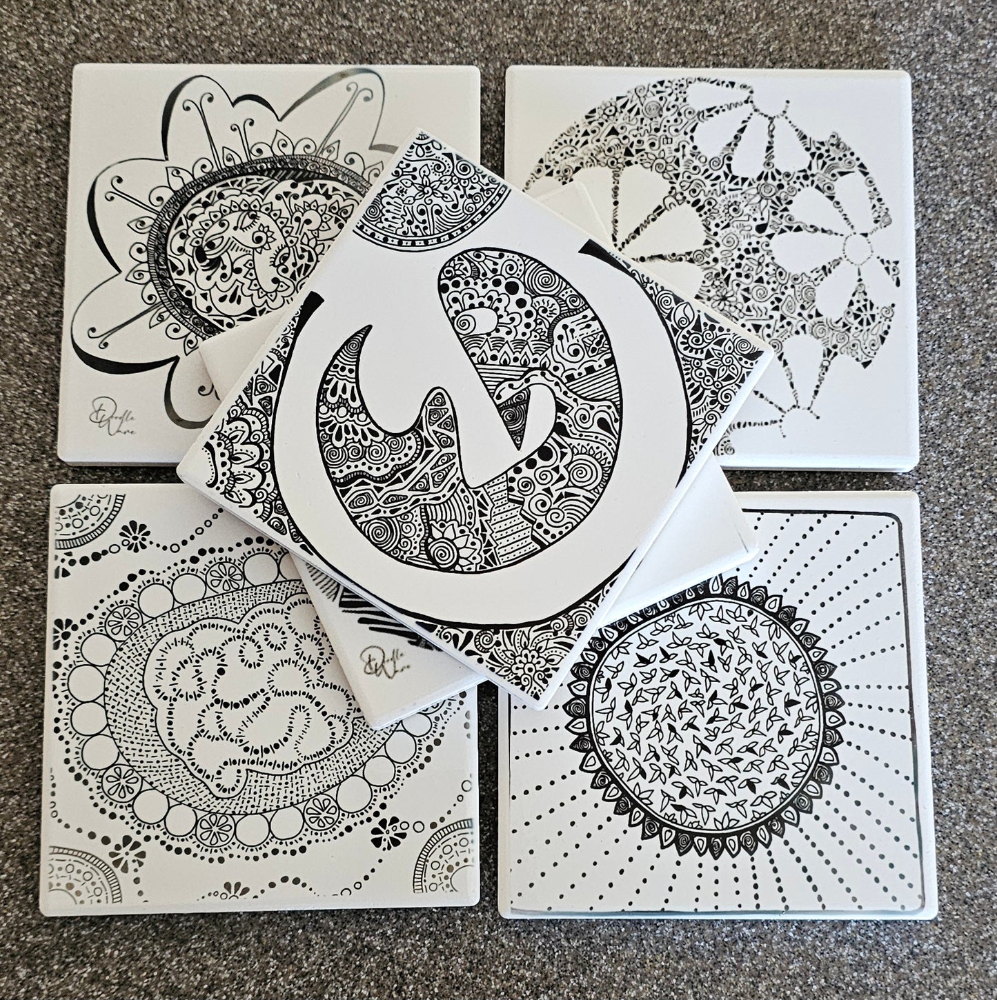 Doodle Design Coaster - Set of 6 #2