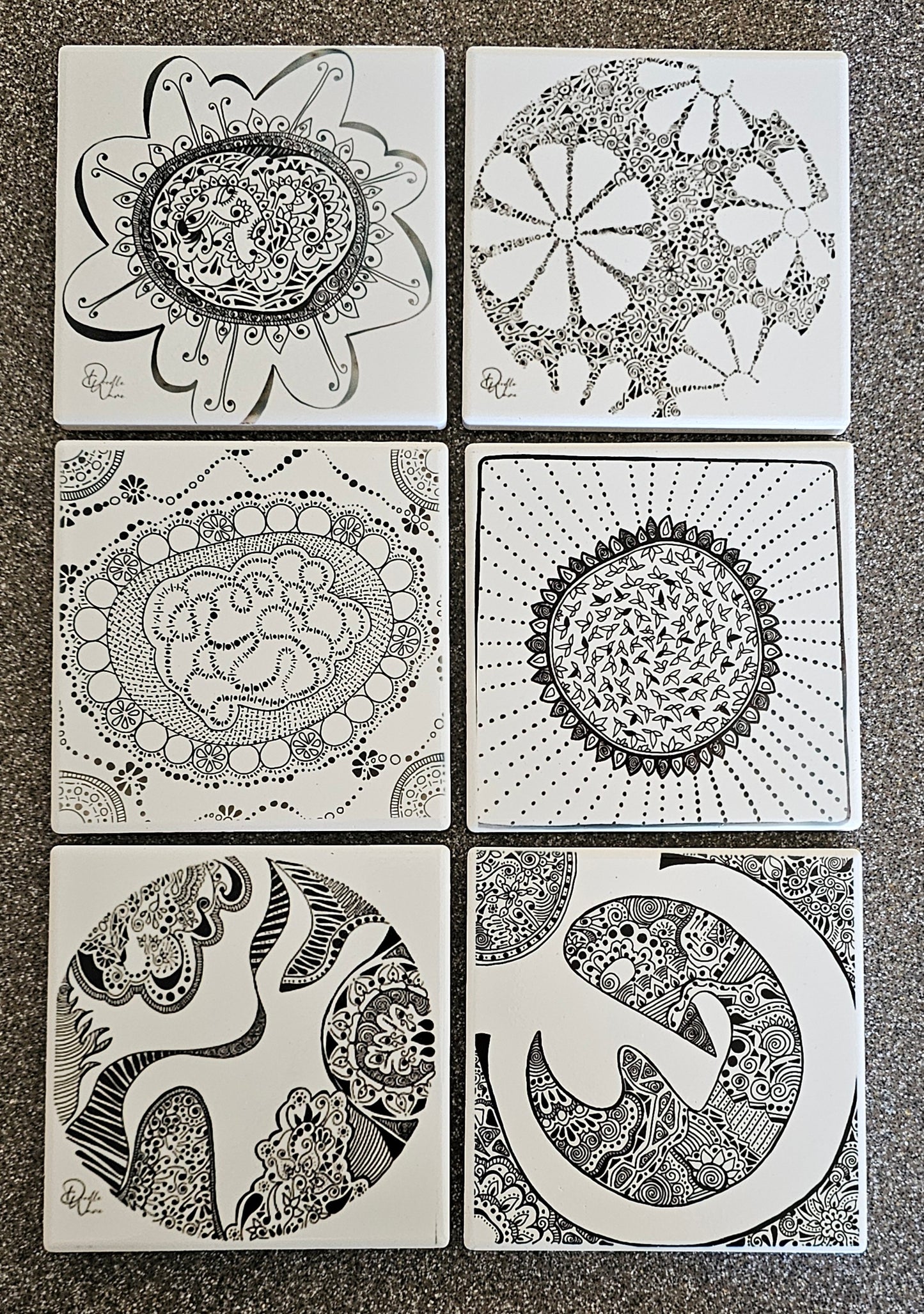 Doodle Design Coaster - Set of 6 #2