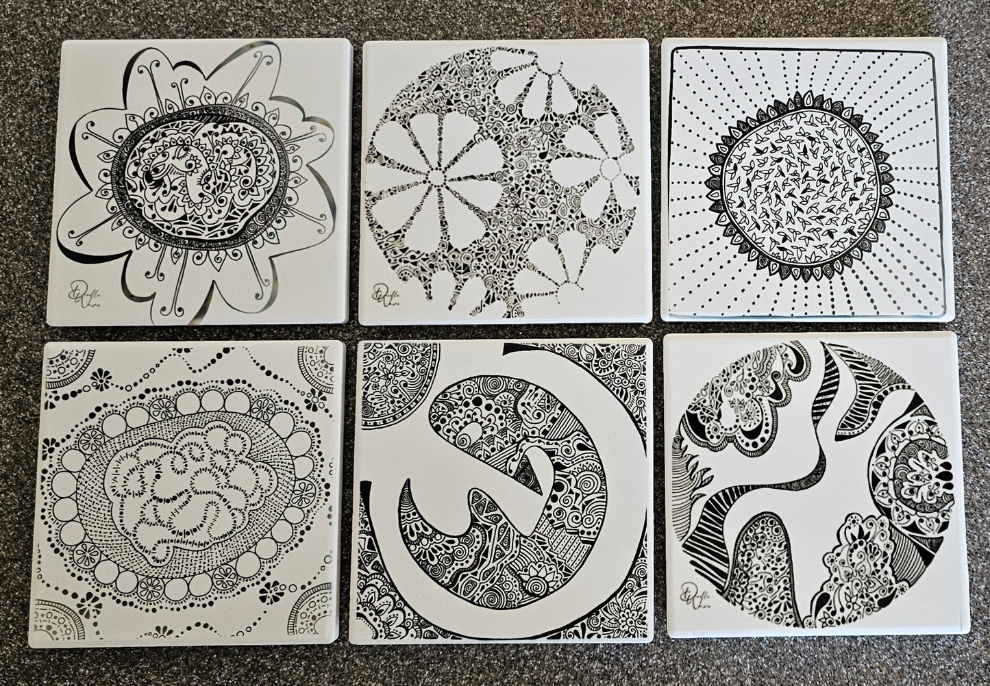 Doodle Design Coaster - Set of 6 #2