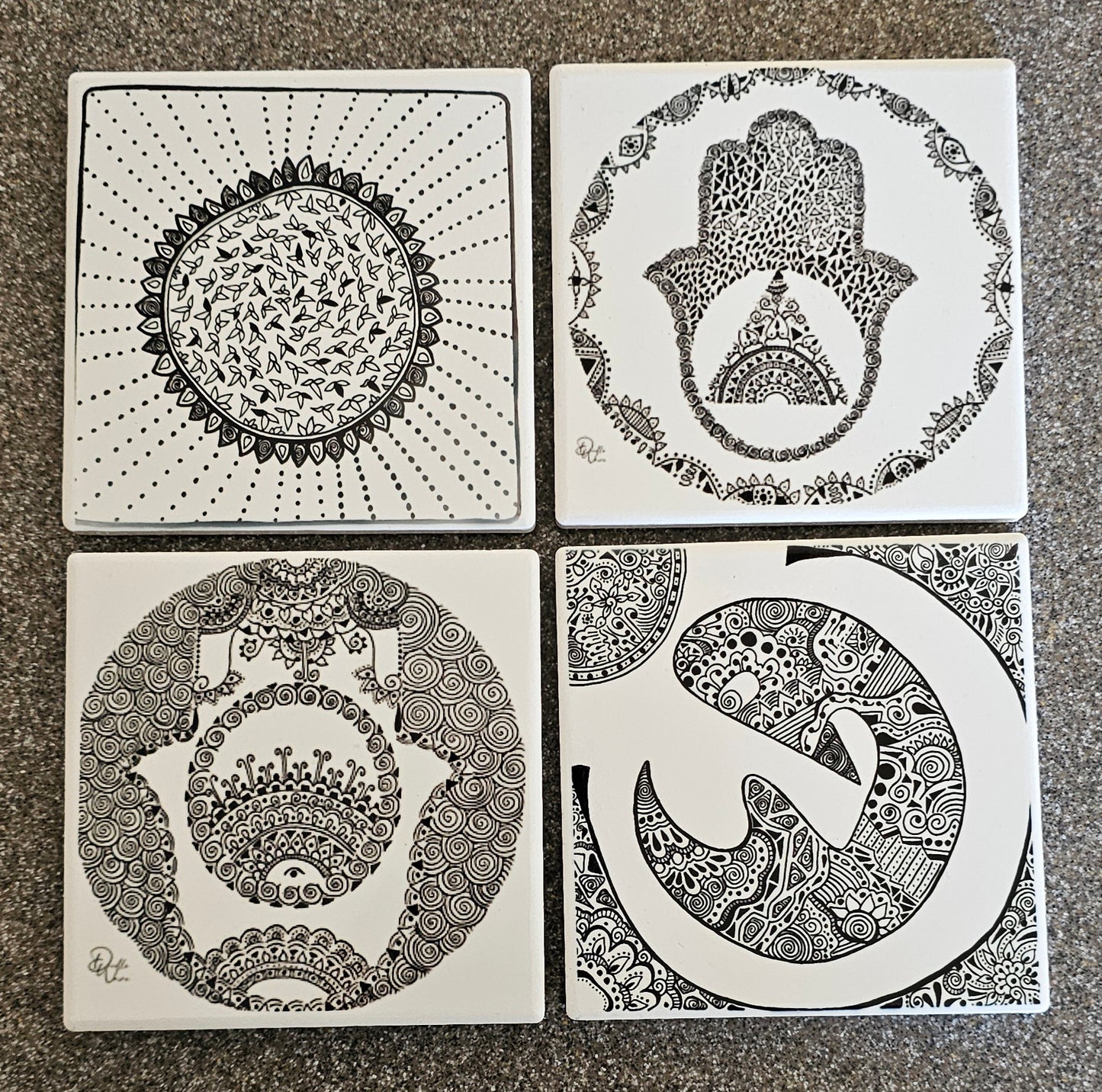 Doodle Design Coaster - Set of 4 #1
