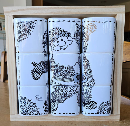 Doodle Design Mug Puzzle - Santa Doodle