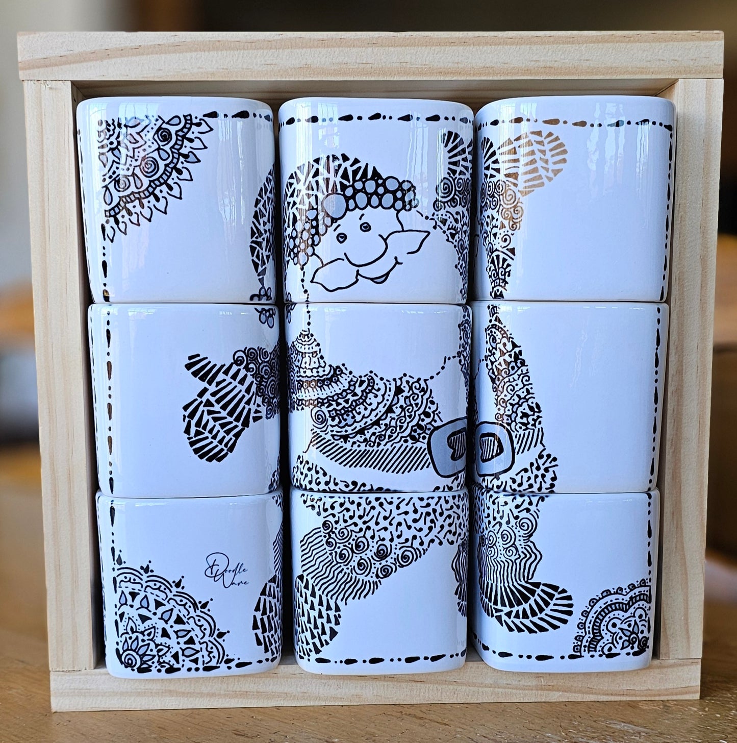 Doodle Design Mug Puzzle - Santa Doodle