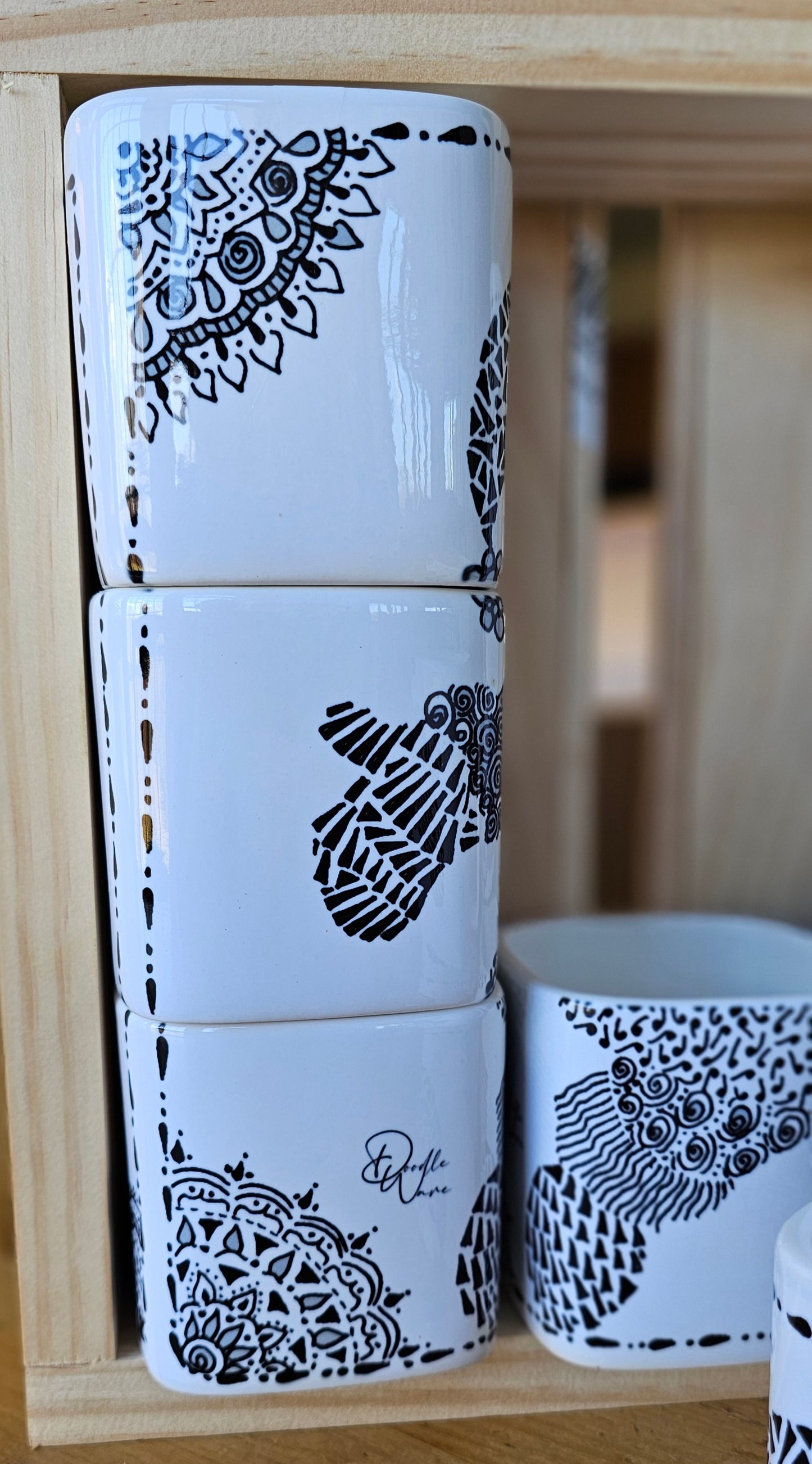 Doodle Design Mug Puzzle - Santa Doodle