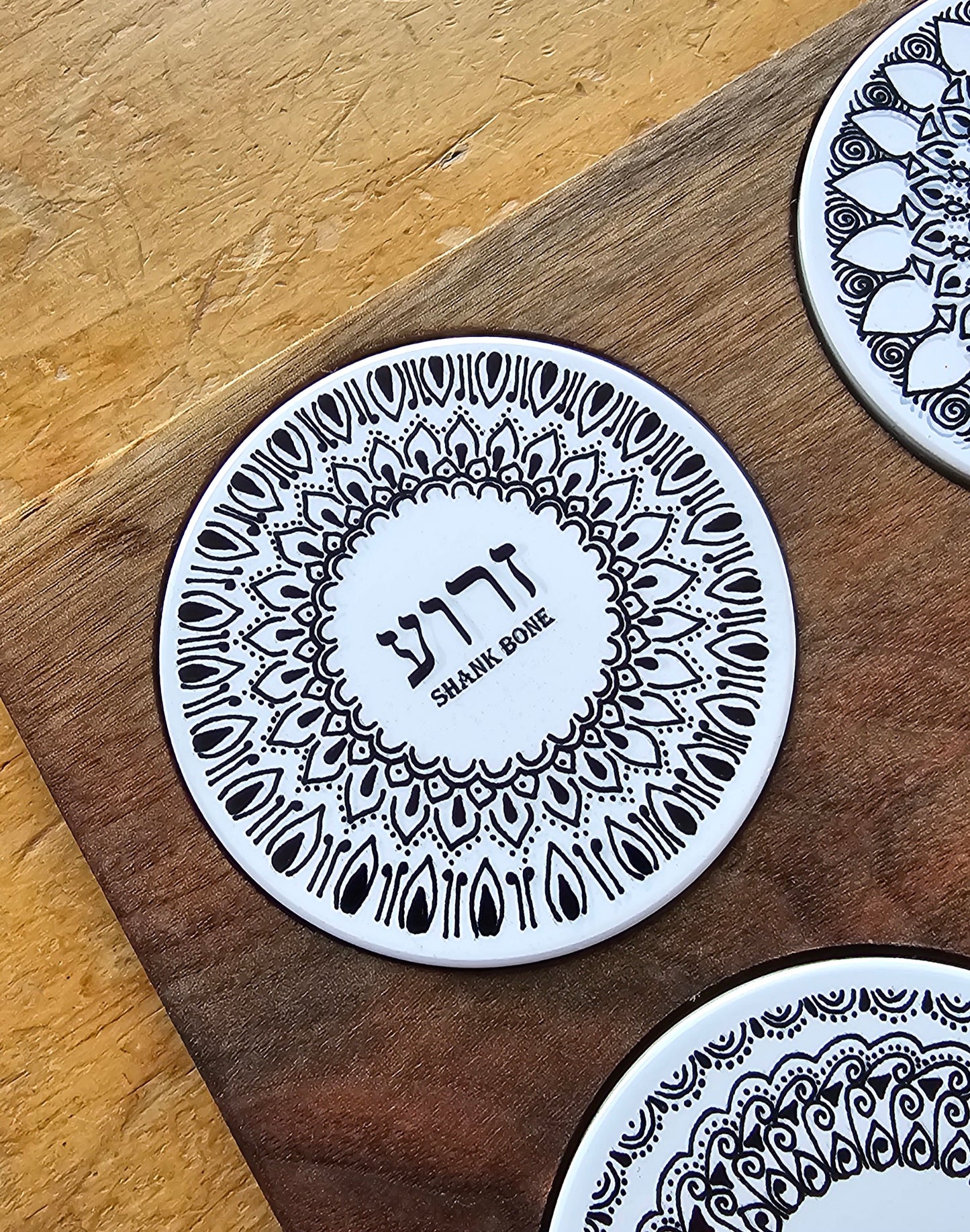 Doodleware Live Edge Passover Seder Plate - Design #1
