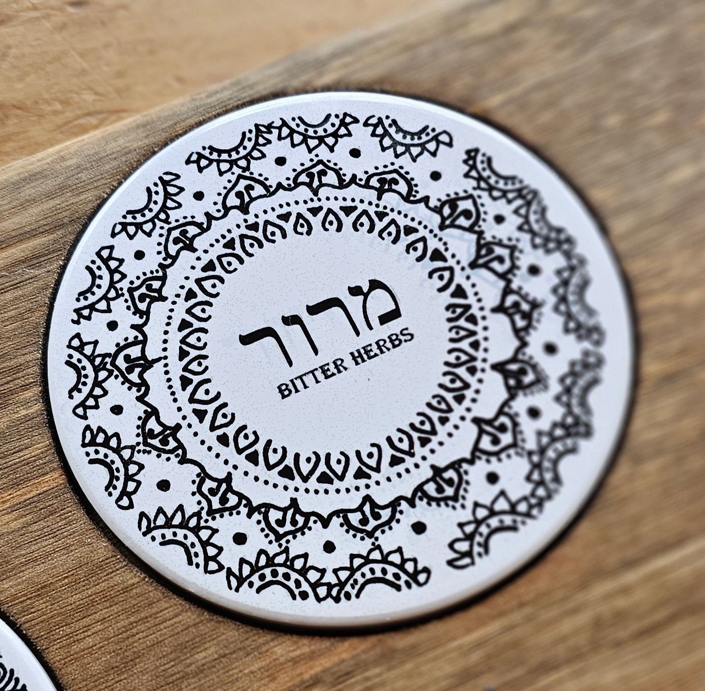 Doodleware Live Edge Passover Seder Plate - Design #2