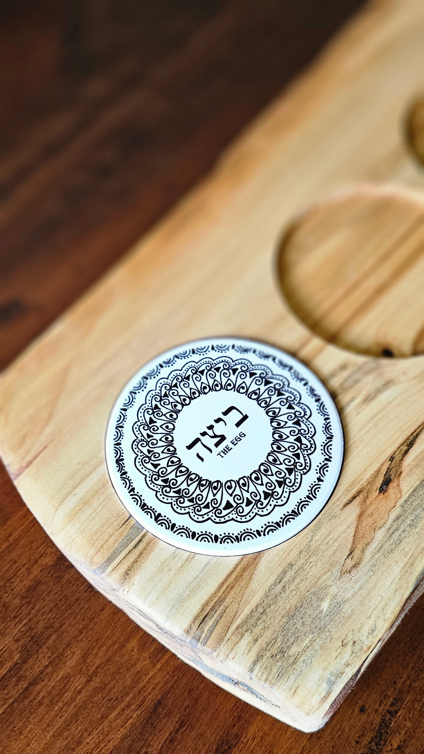 Doodleware Live Edge Passover Seder Plate - Design #4