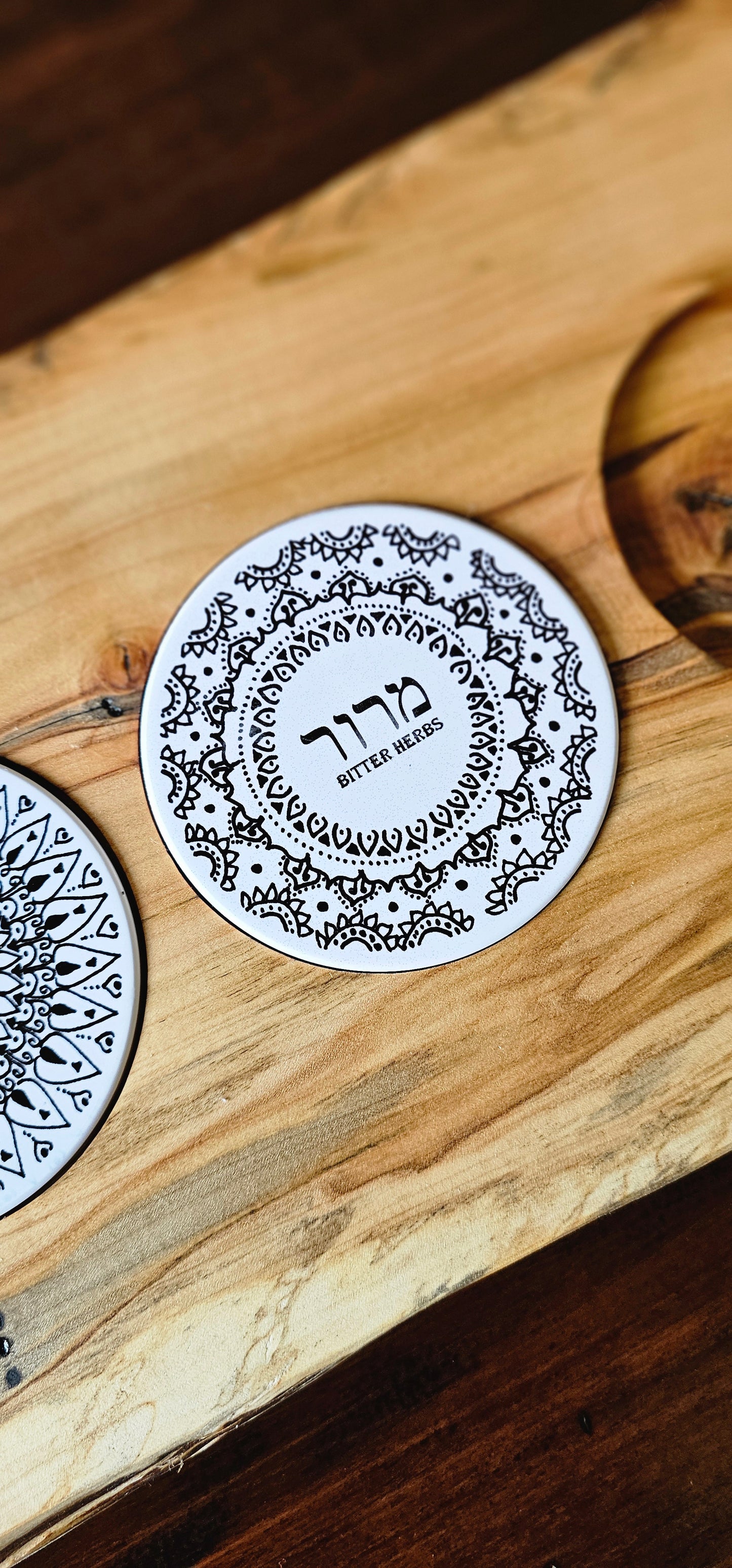 Doodleware Live Edge Passover Seder Plate - Design #4