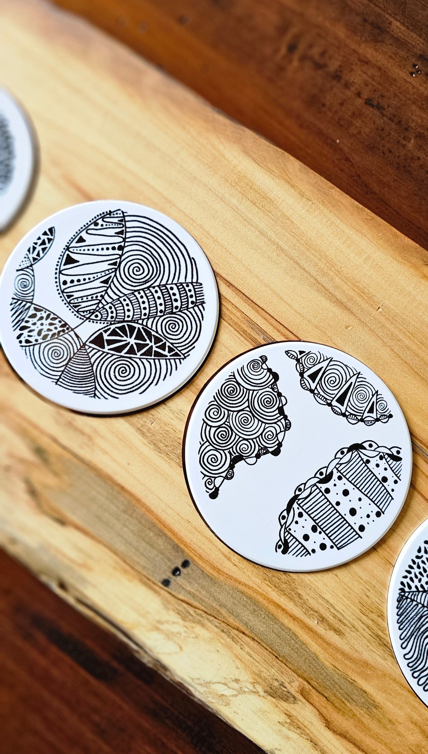 Doodleware Live Edge Serving Board - Design #4