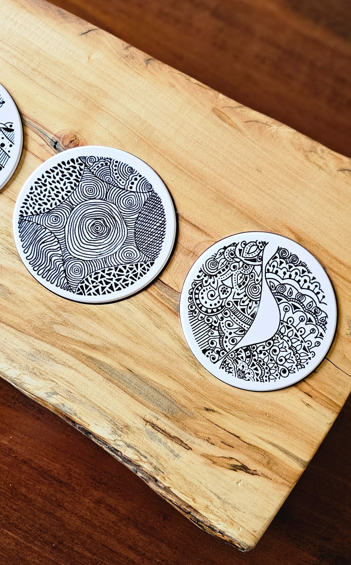 Doodleware Live Edge Serving Board - Design #4