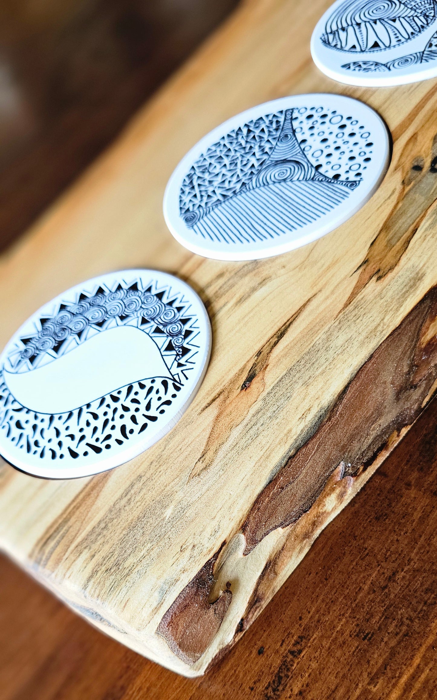 Doodleware Live Edge Serving Board - Design #4