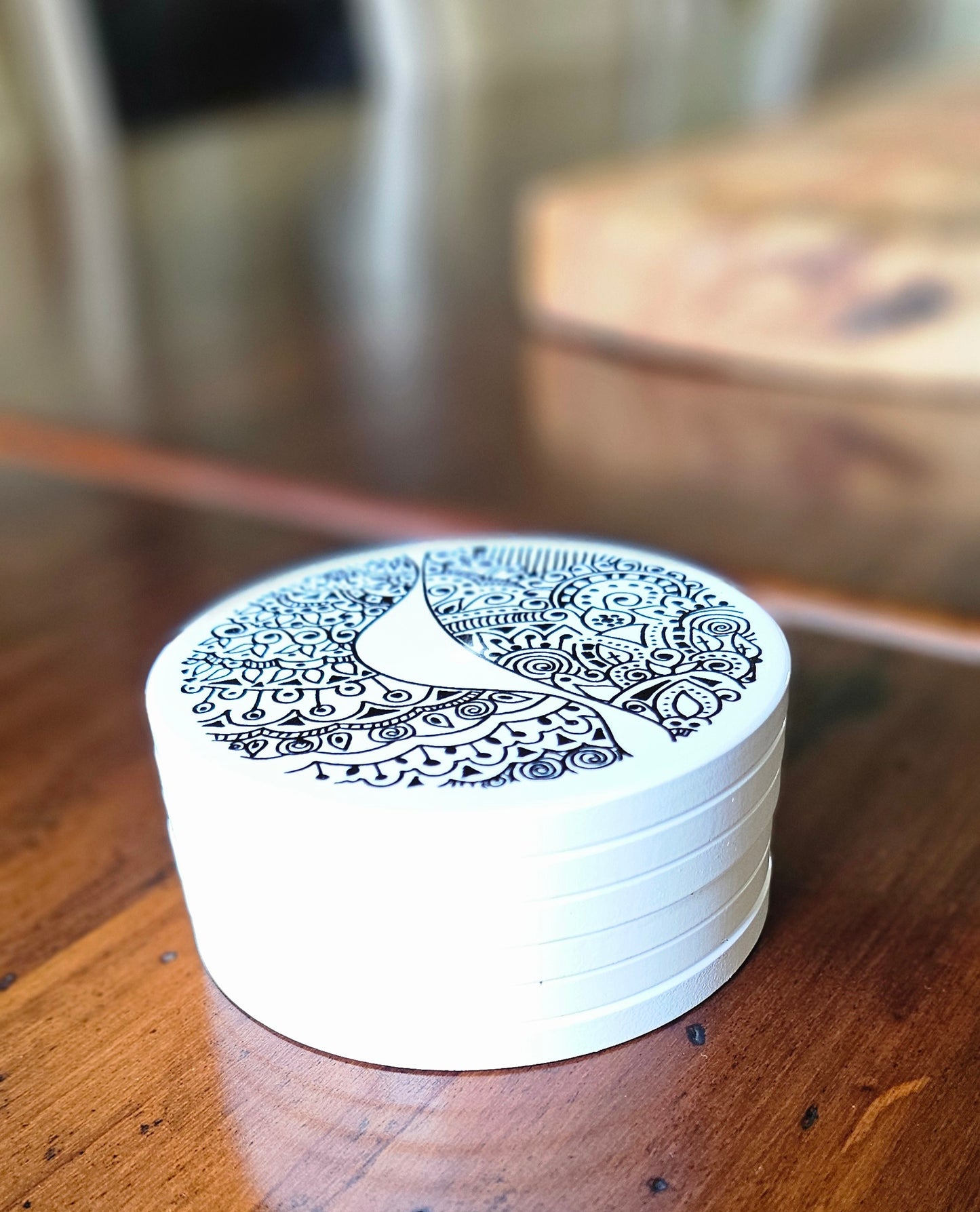 Doodleware Live Edge Oval Passover Seder Plate - Design #5