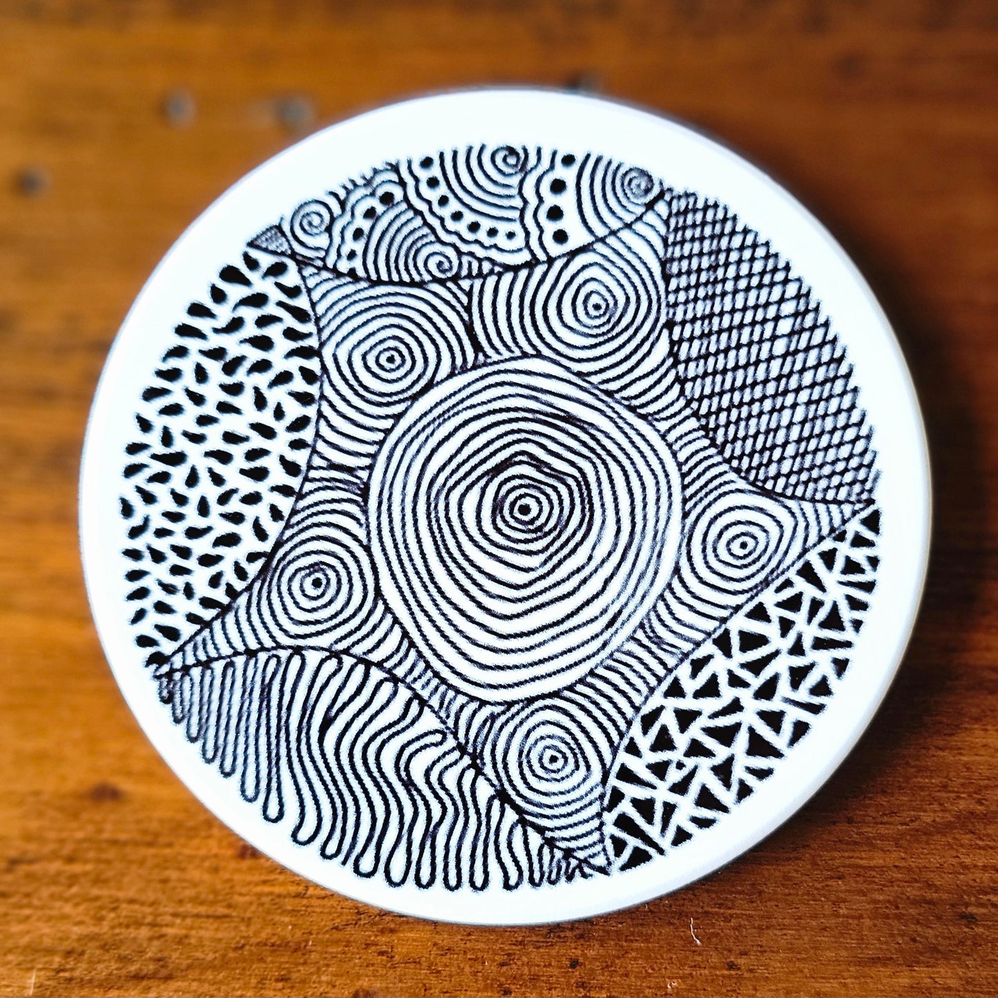 Doodleware Ceramic Tiles for Live Edge Carved Boards