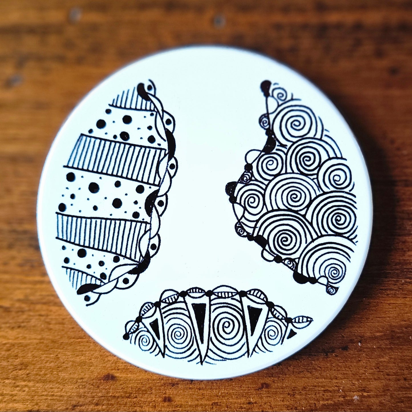 Doodleware Ceramic Tiles for Live Edge Carved Boards