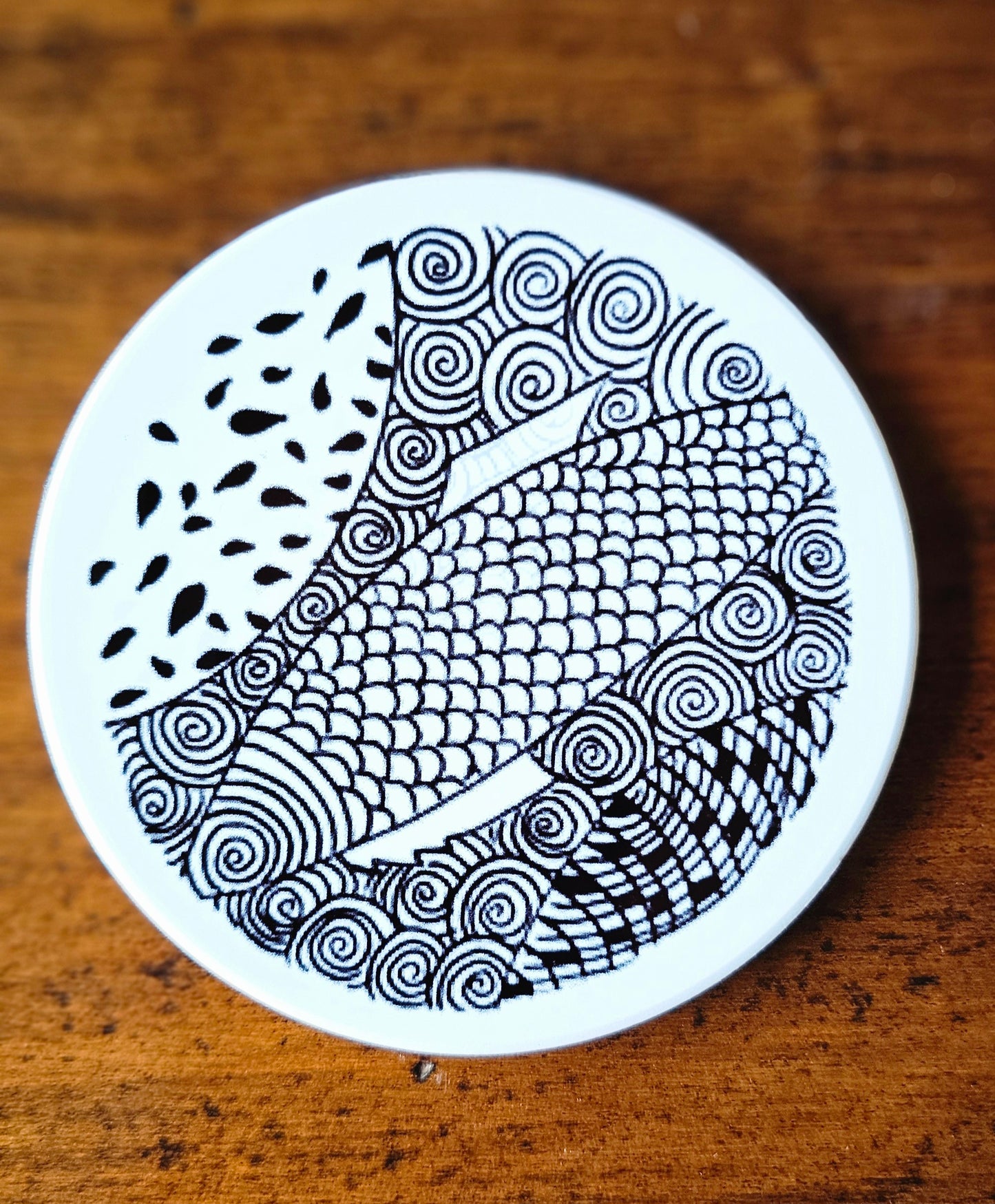 Doodleware Ceramic Tiles for Live Edge Carved Boards