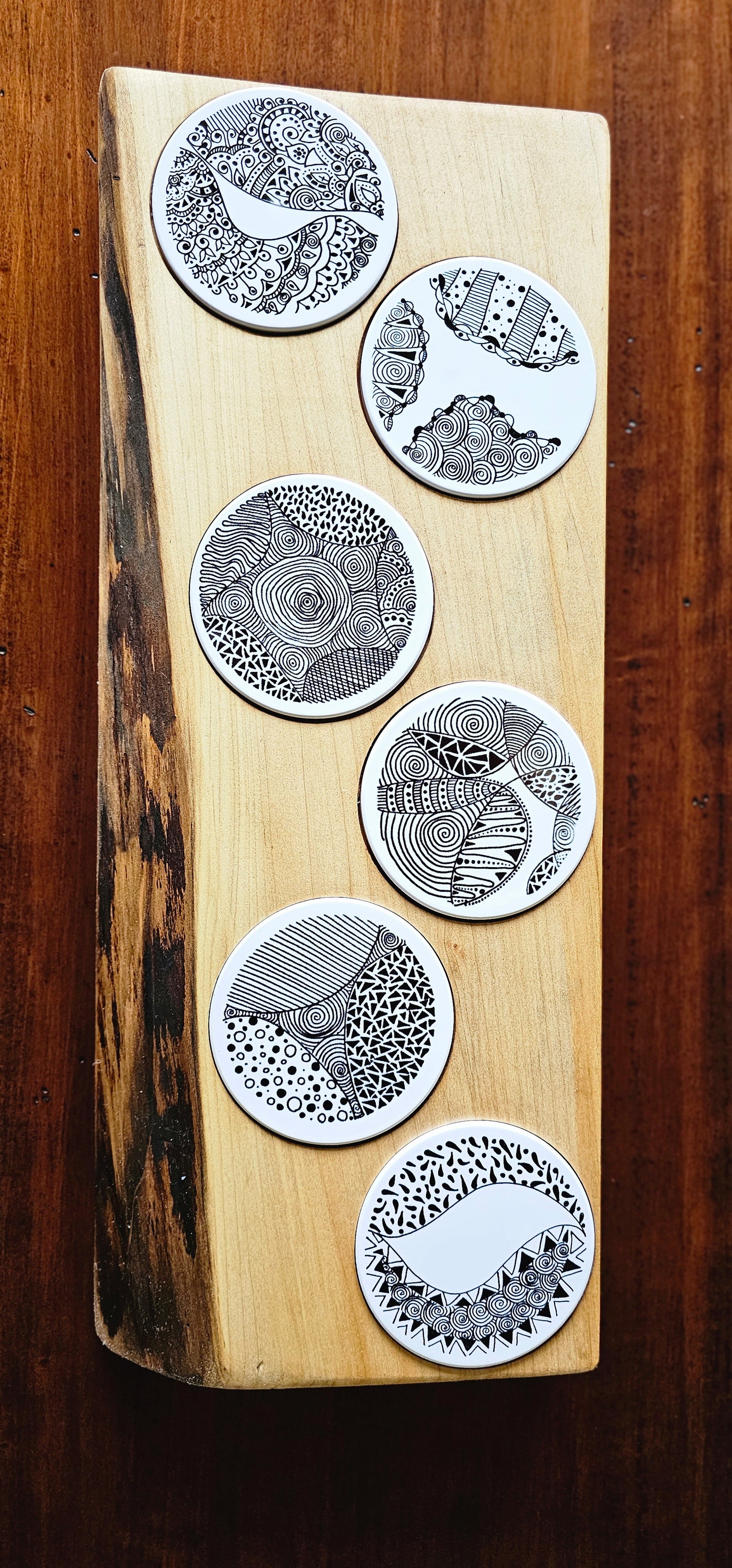 Doodleware Live Edge Serving Board - Design #3