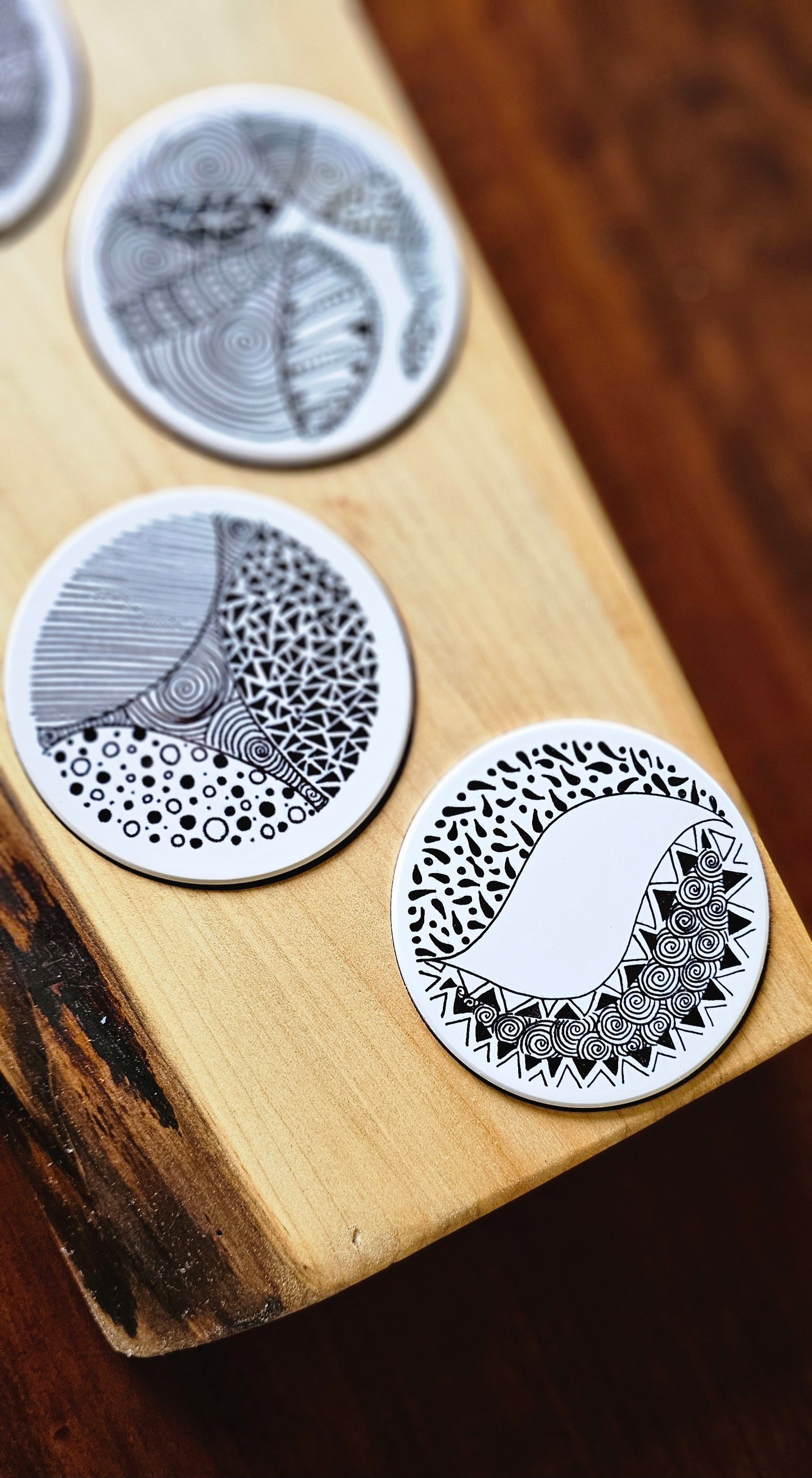 Doodleware Live Edge Serving Board - Design #3