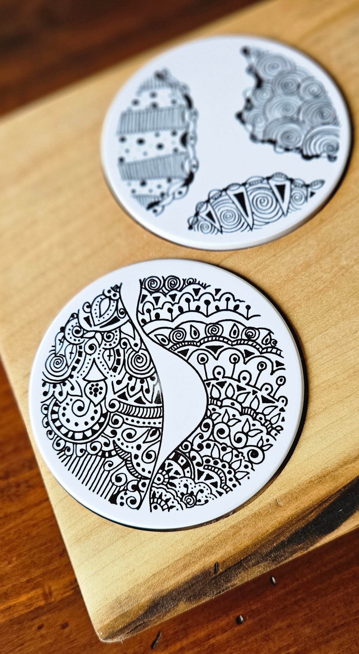 Doodleware Live Edge Serving Board - Design #3