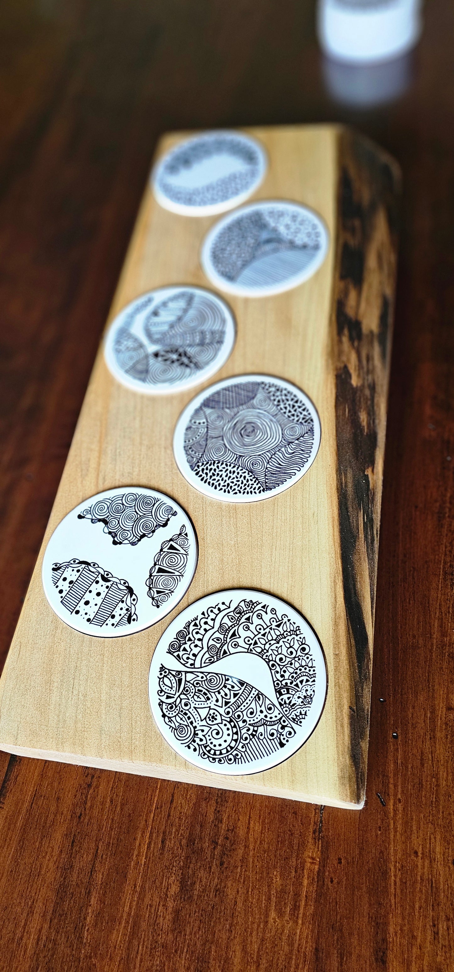 Doodleware Live Edge Serving Board - Design #3