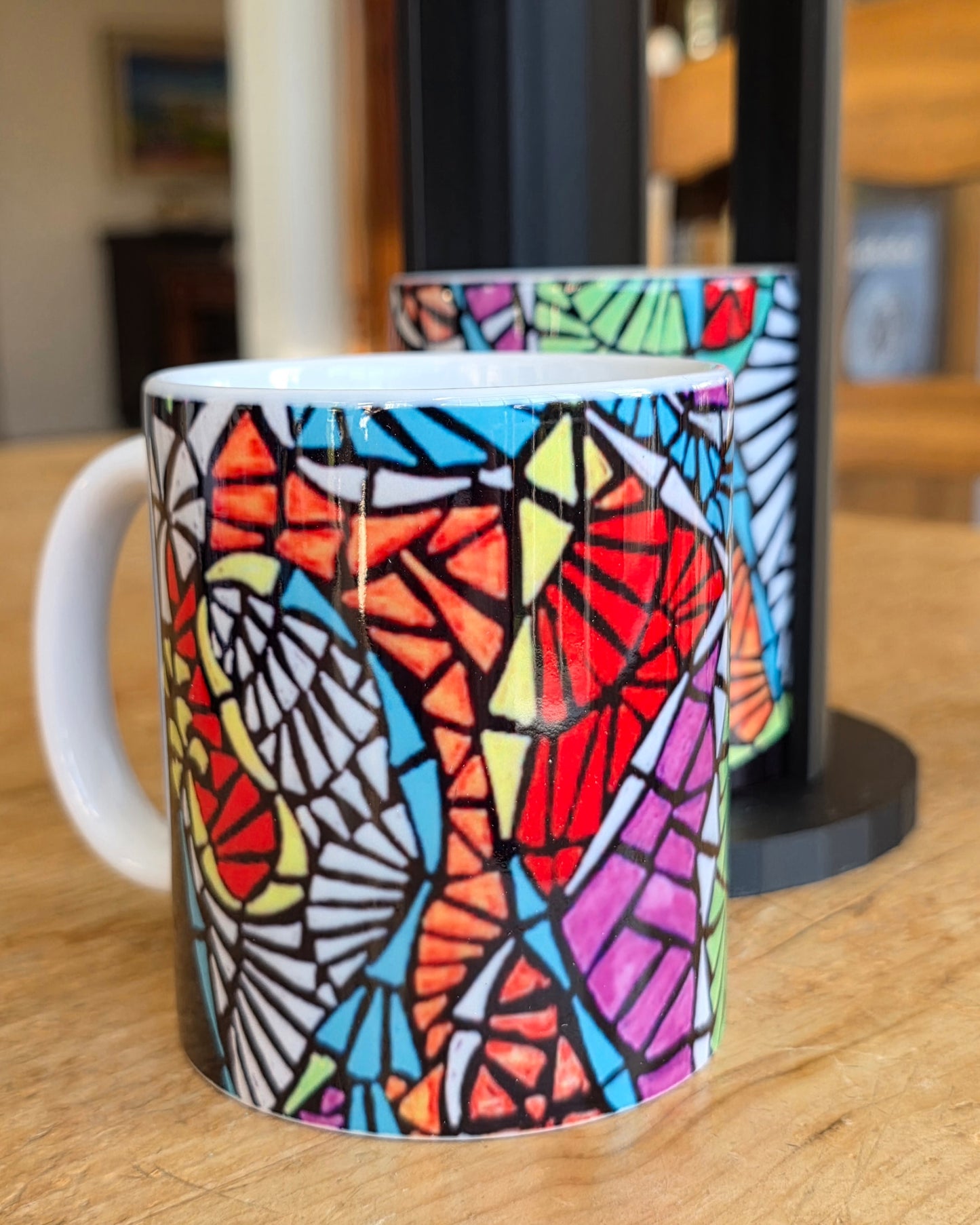 Doodleware - 3 Mug Art (Stained Window)