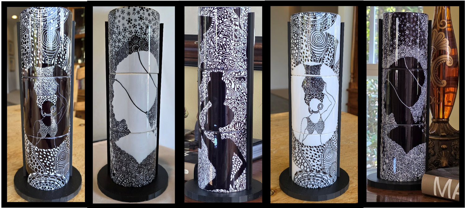 Doodleware - 3 Mug African Art