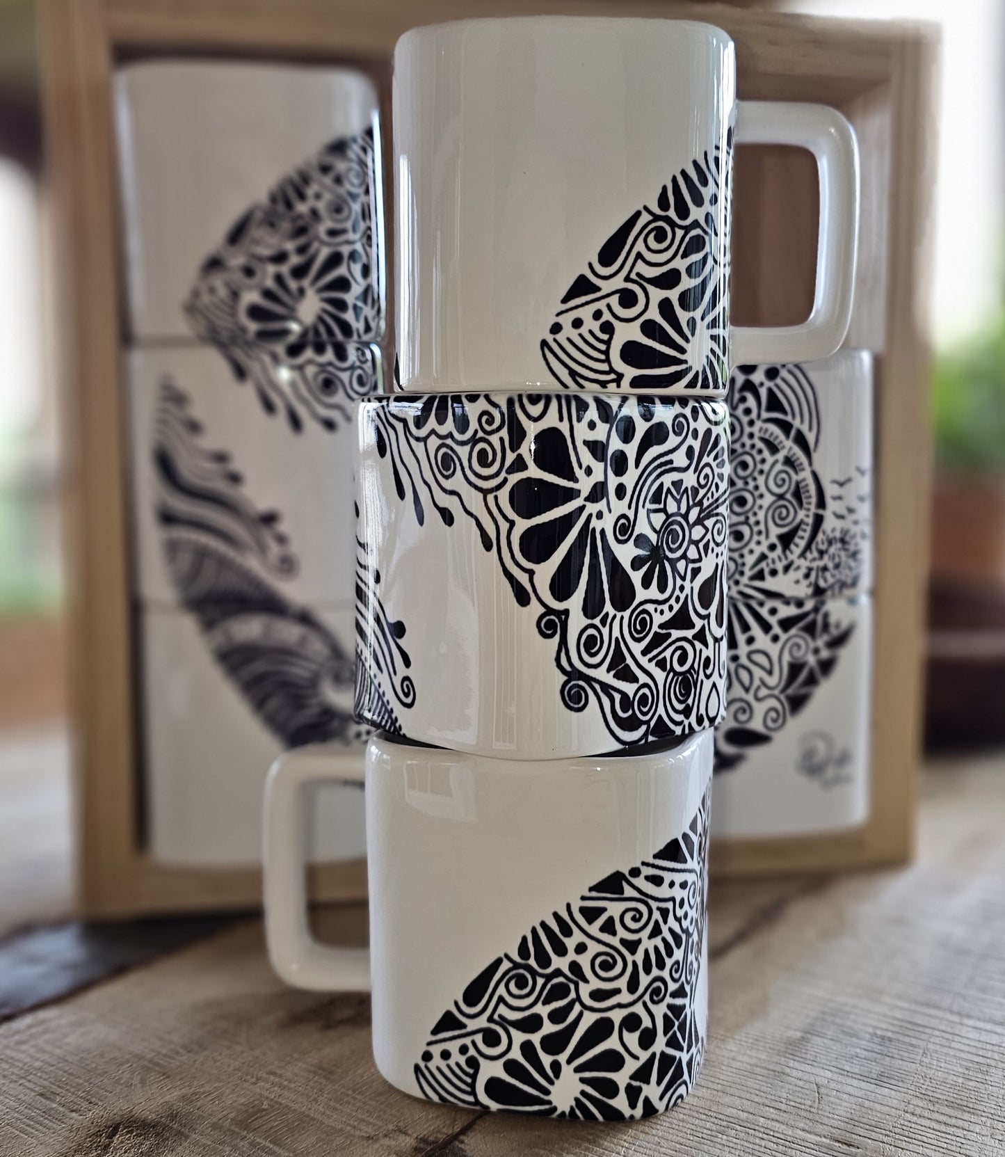 Doodle Design Mug Puzzle - Flock of Birds