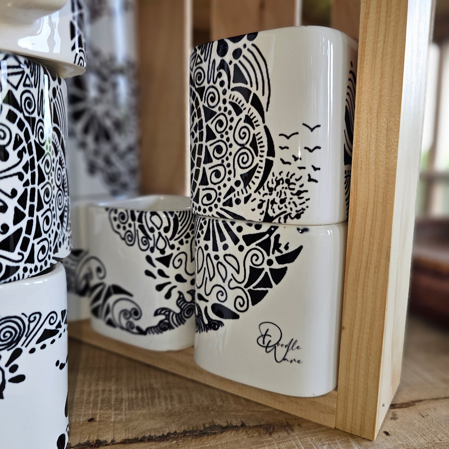 Doodle Design Mug Puzzle - Flock of Birds