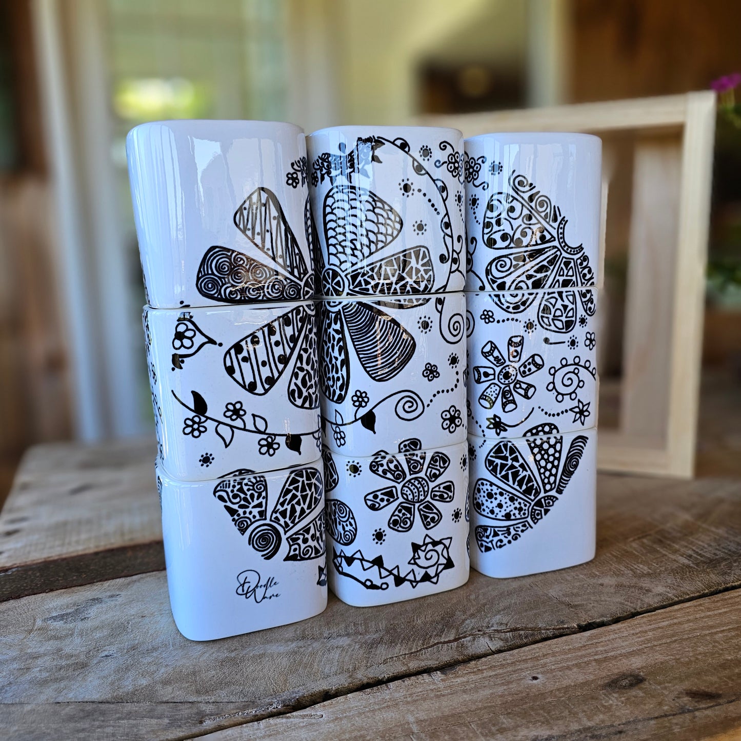 Doodle Design Mug Puzzle - Flower Sphere