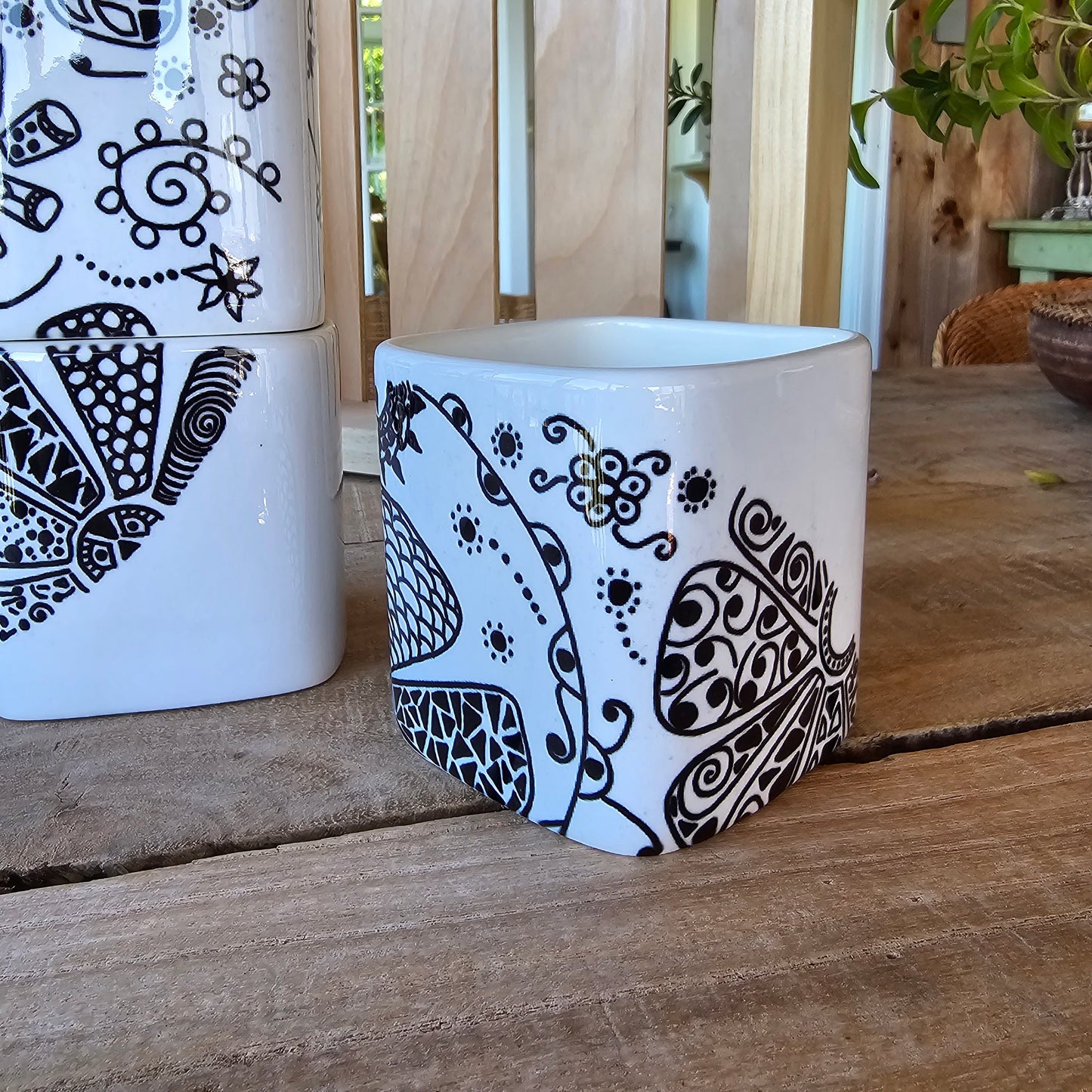 Doodle Design Mug Puzzle - Flower Sphere