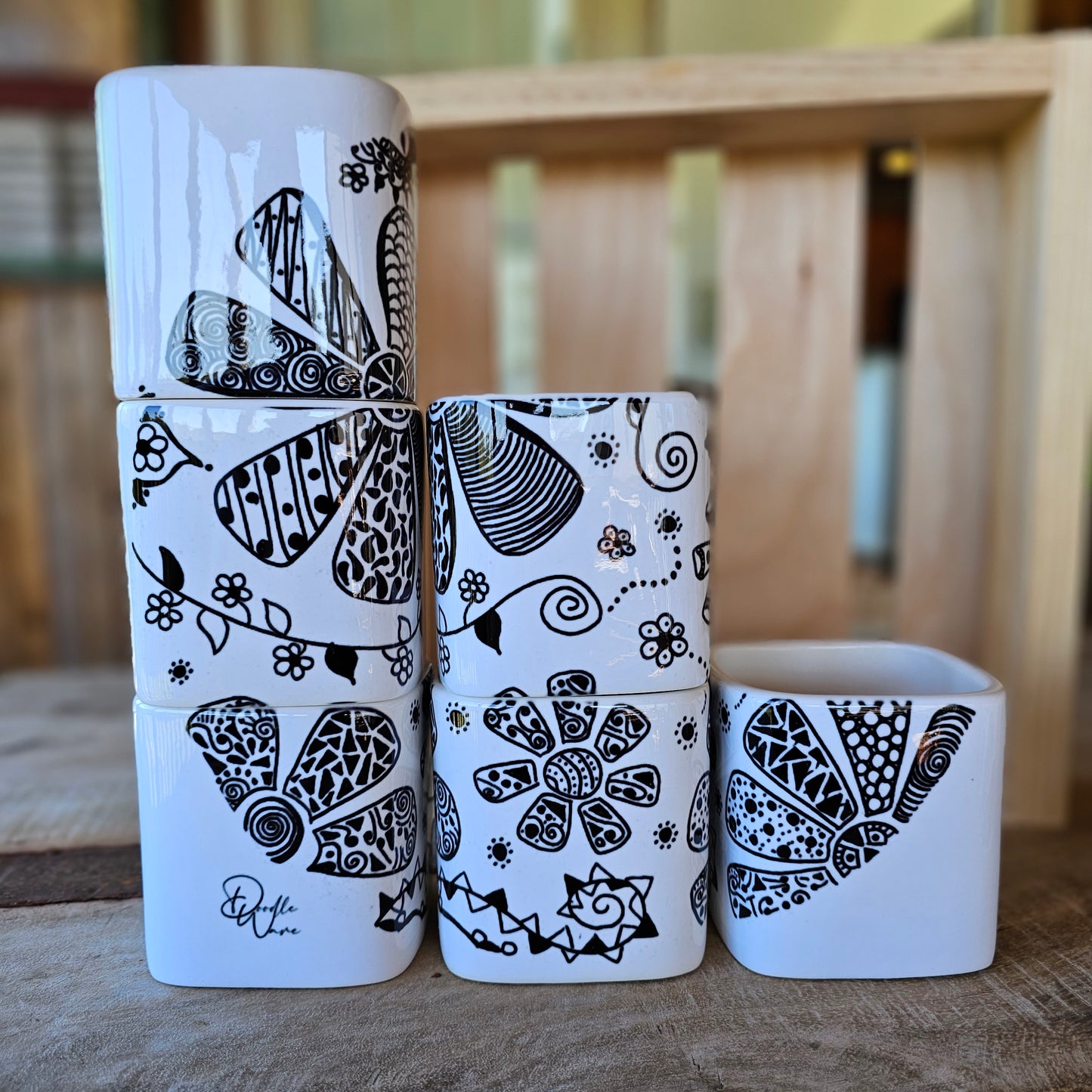 Doodle Design Mug Puzzle - Flower Sphere