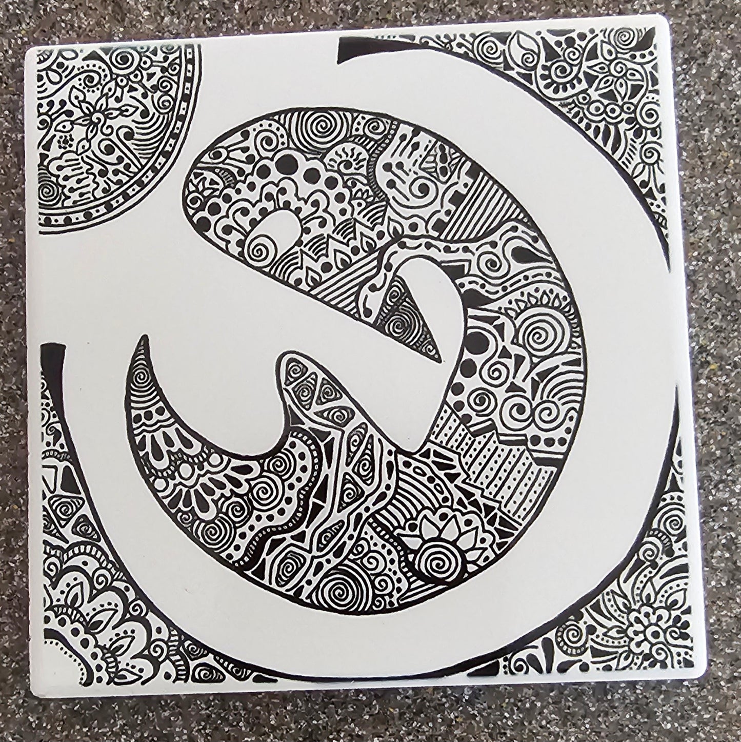 Doodle Design Coaster - Mother & Child