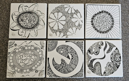 Doodle Design Coaster - Set of 6 #2