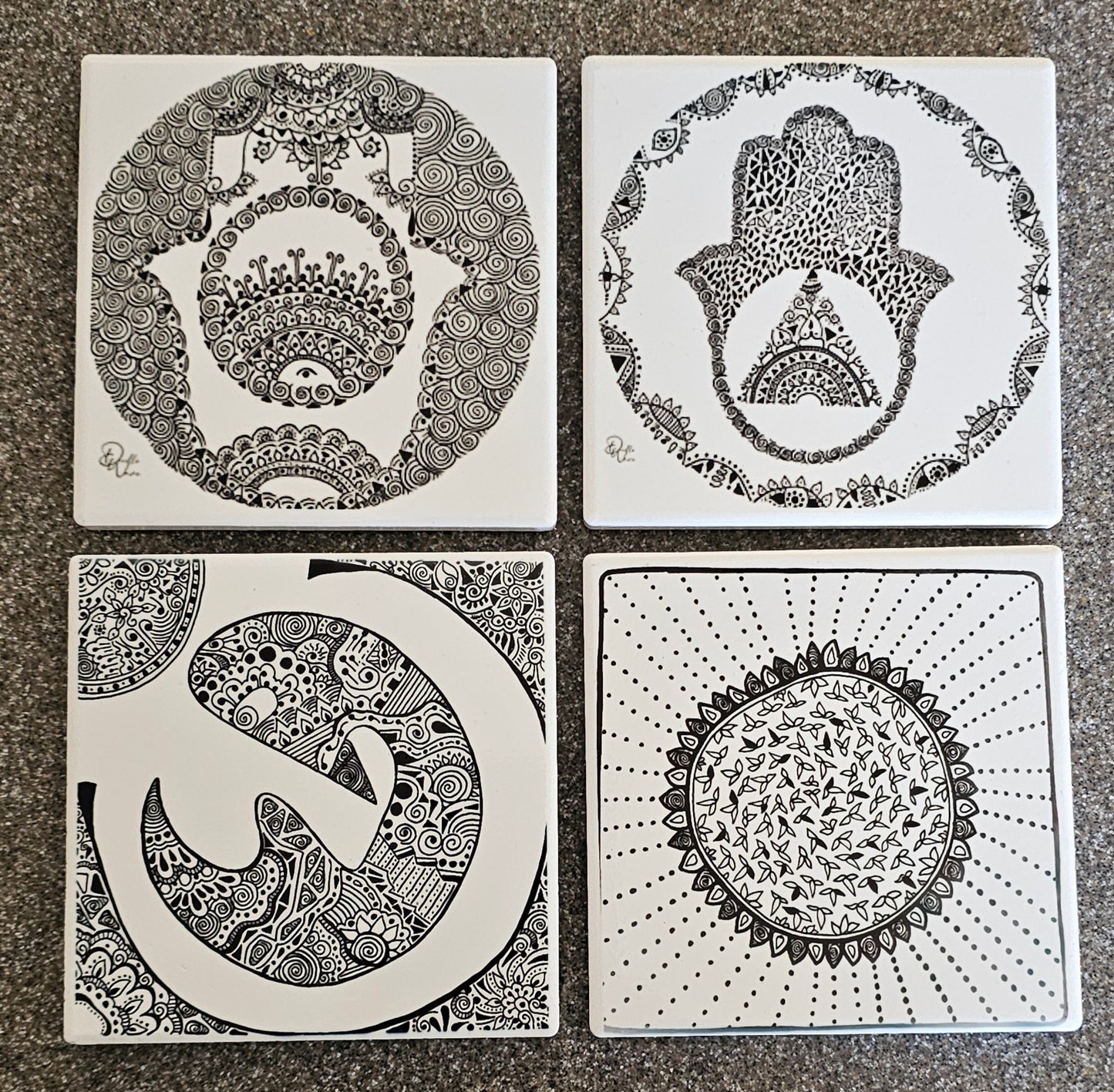 Doodle Design Coaster - Set of 4 #1