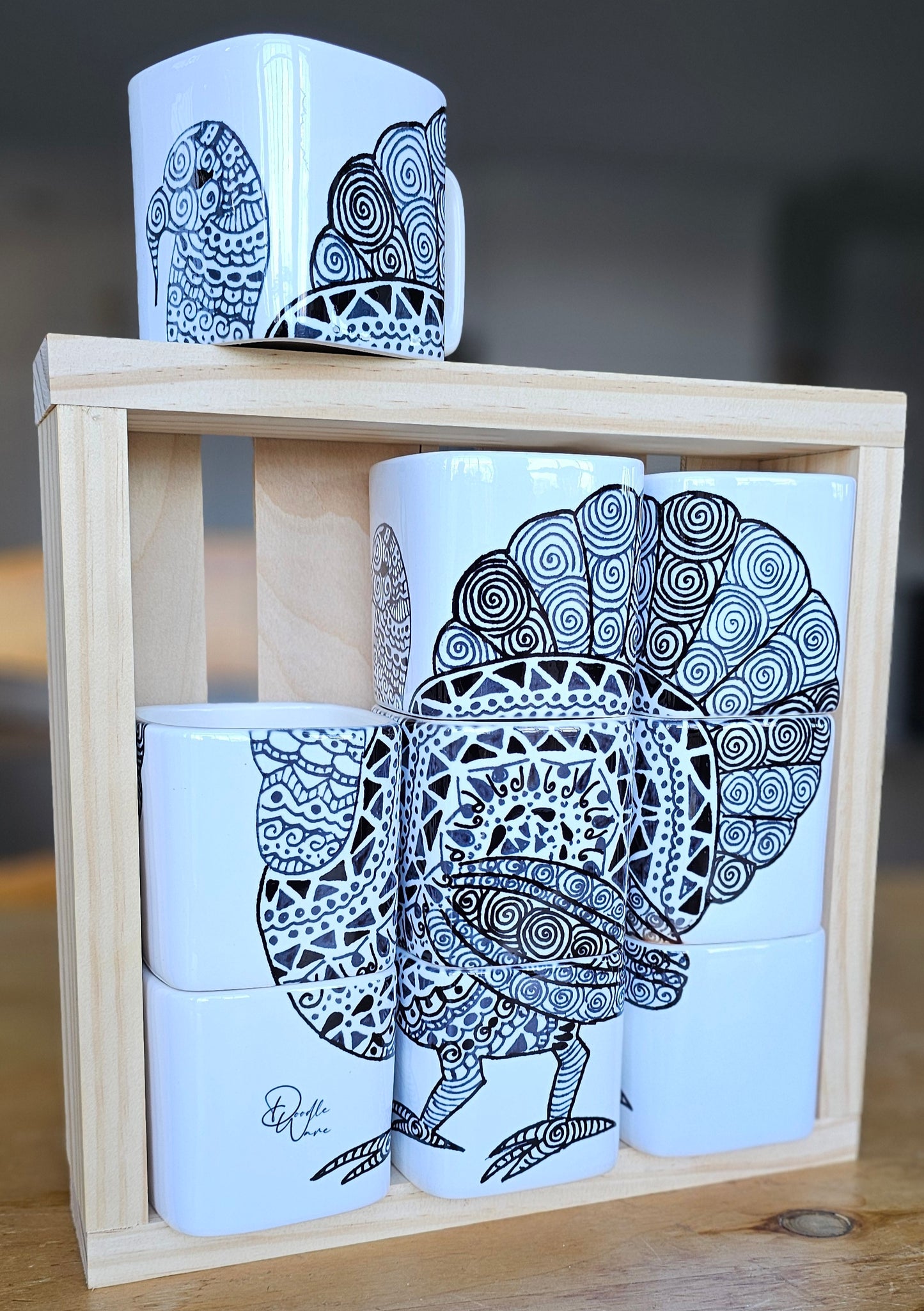 Doodle Design Mug Puzzle - Turkey Day