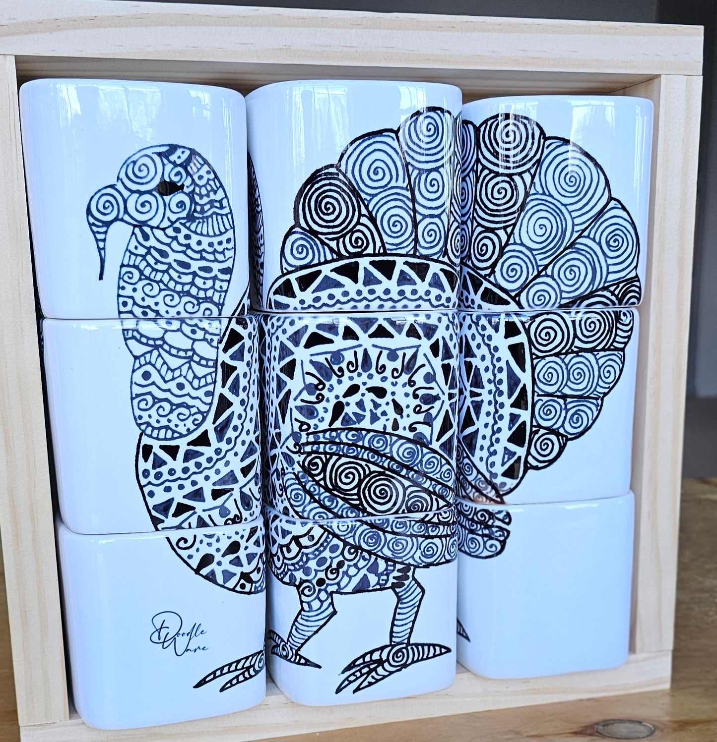 Doodle Design Mug Puzzle - Turkey Day