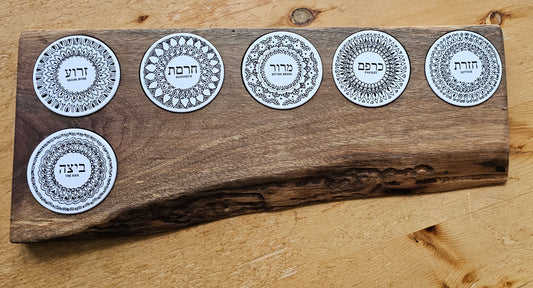 Doodleware Live Edge Passover Seder Plate - Design #1